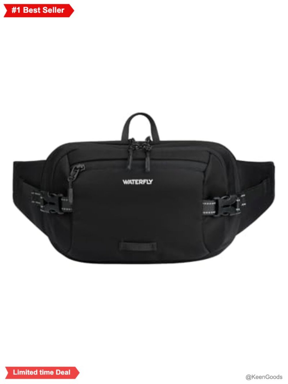 RFID Anti-Theft Fanny Pack Waist Bag 3L Nylon Travel Crossbody 5 Pockets